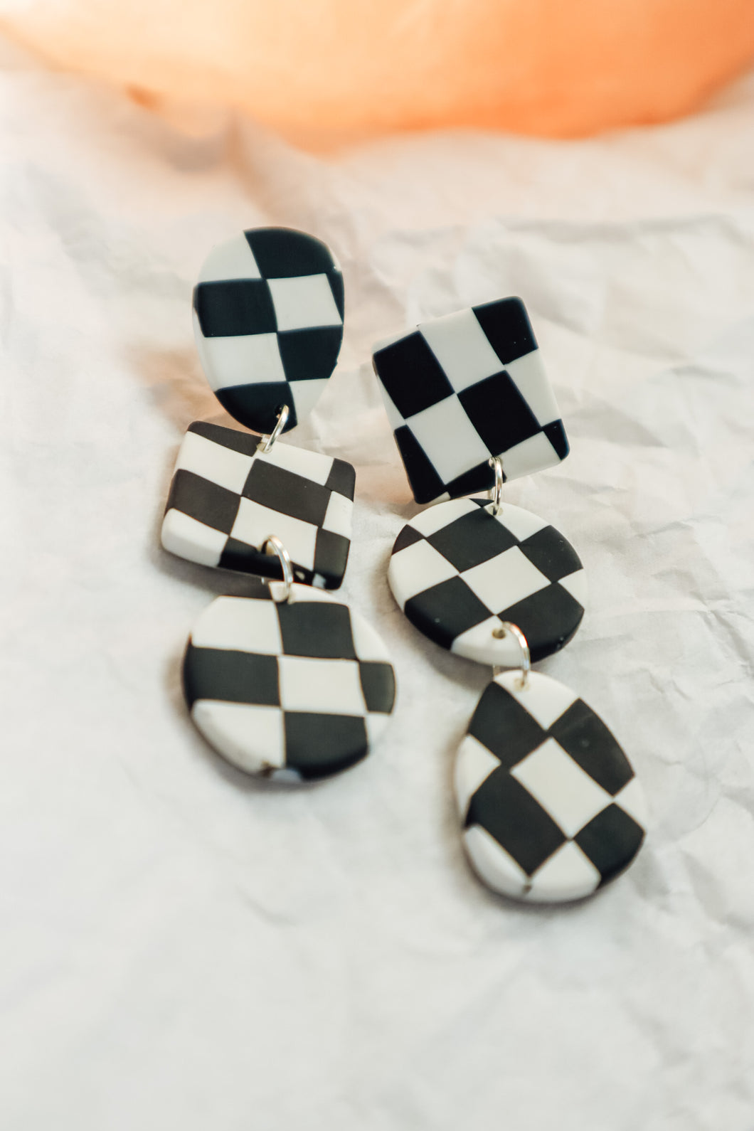 Checkered Shape Dangles